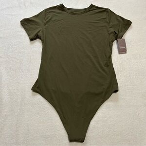 NWT Auden Olive Green Short Sleeve Bodysuit